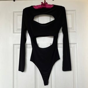 Black Cutout Body Suit